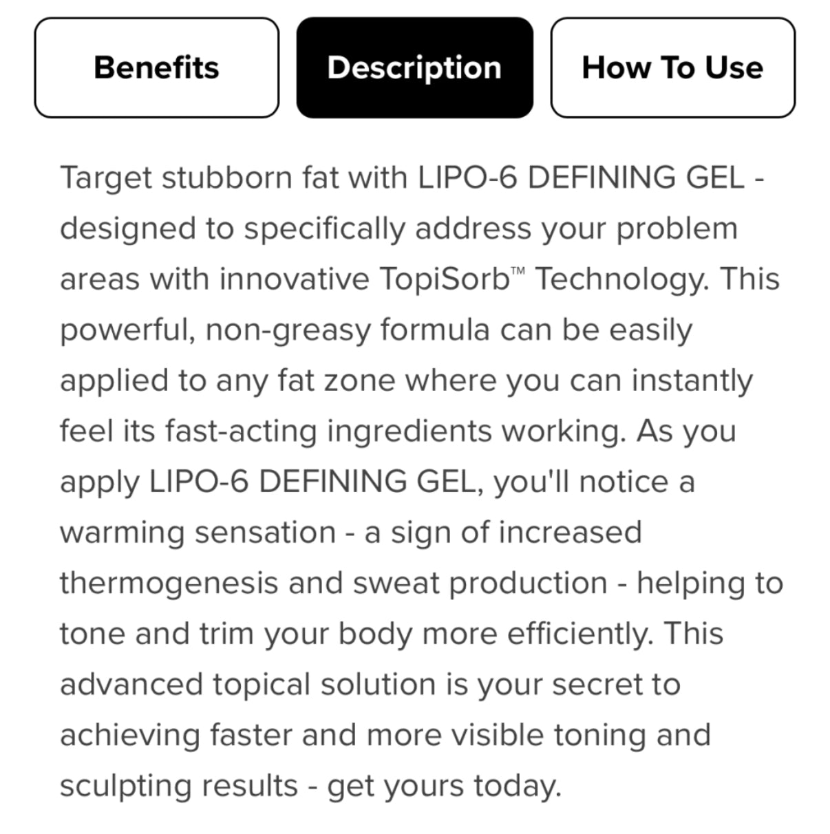 LIPO 6 GEL