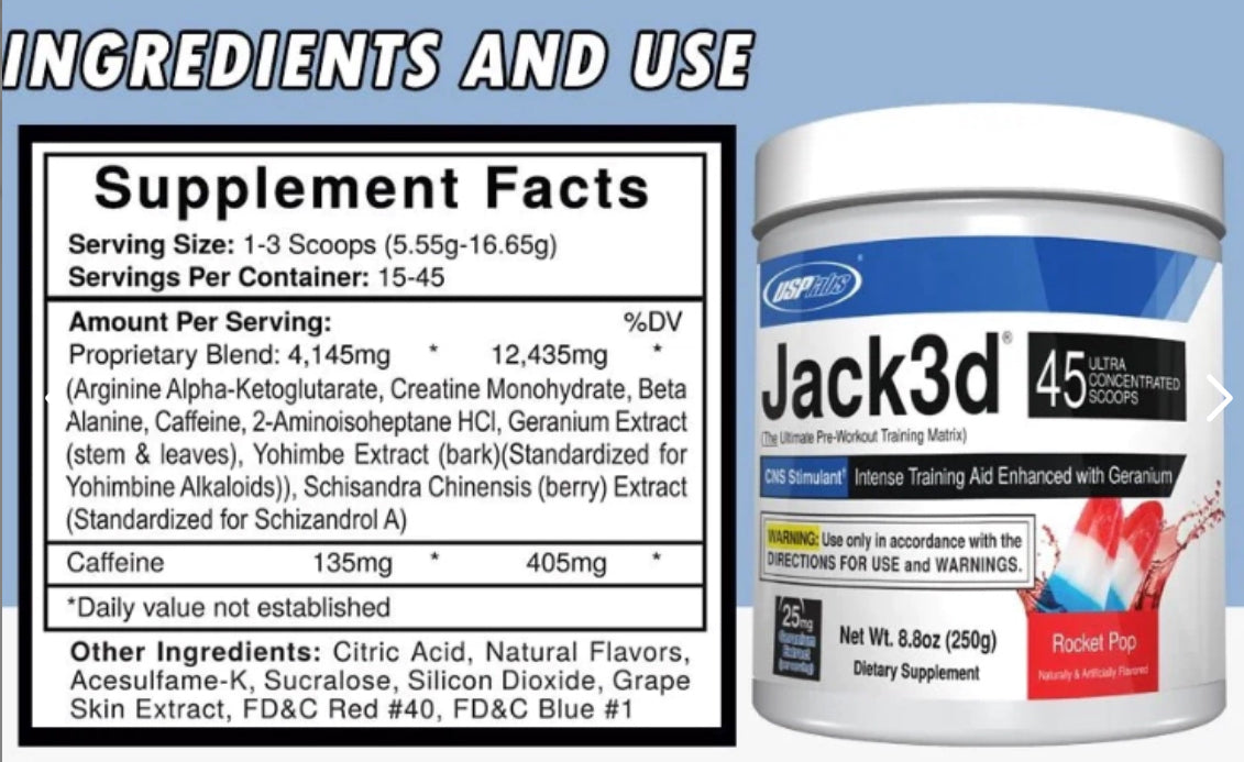 PRÉ TREINO JACK3D 250G