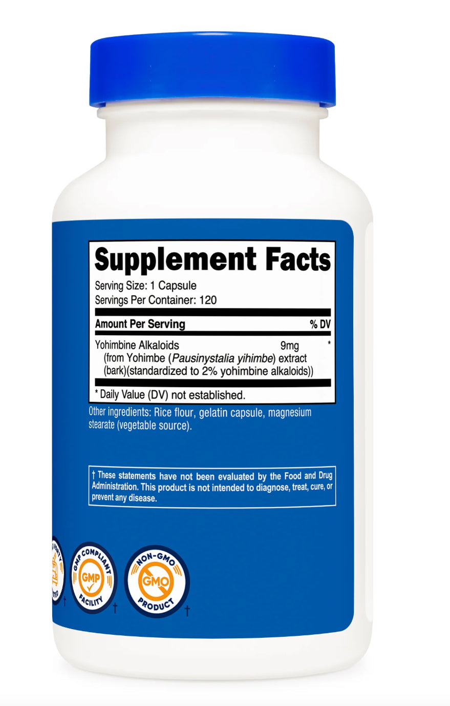 YOHIMBINA NUTRICOST 9MG 120 CAPSULAS