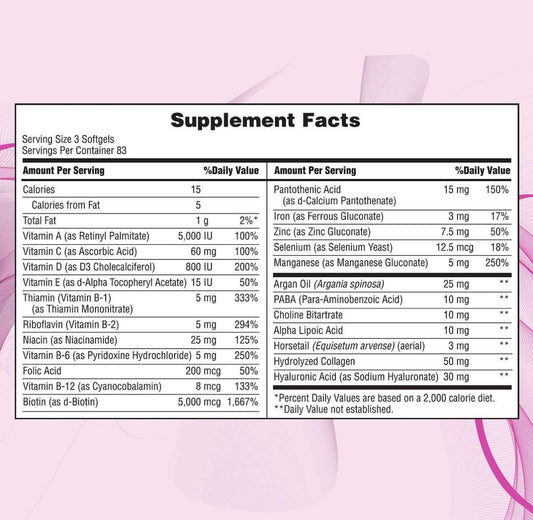 HAIR SKIN NAIL 250 SOFTGELS