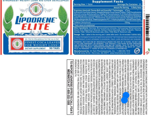 LIPODRENE ELITE 90 TABLETES