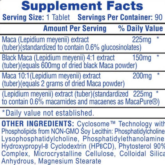 MACA PERUANA HI-TECH 90 TABLETES